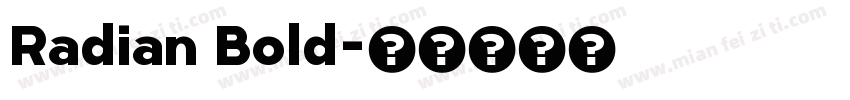 Radian Bold字体转换